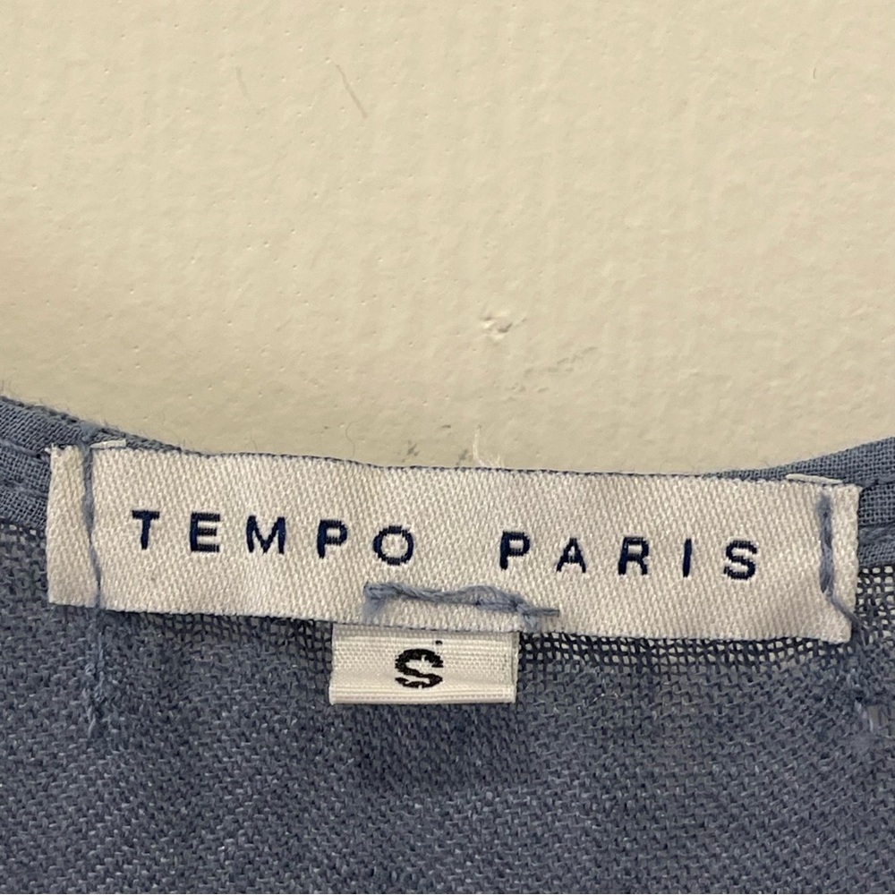 Tempo Paris 100% Linen Italy Tiered Dress Size Small - Picture 7 of 8